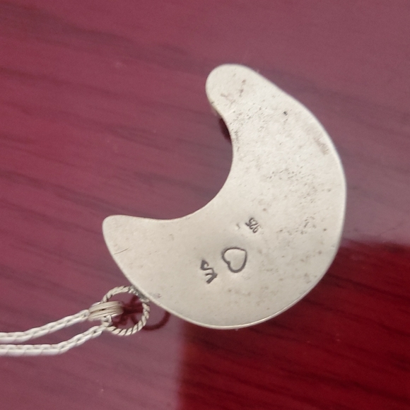 LABORIDITE 925 SS MOON PENDANT W CHAIN - Picture 3 of 5